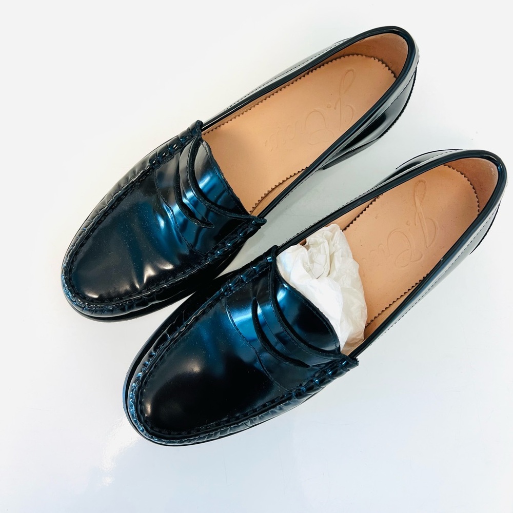 J. Crew Black Leather Loafers - Picture 2 of 9